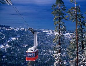 Tram at Heavenly Ski Resort at Lake Tahoe, California.